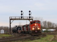 After heading to Paris light power they are seen heading back to Brantford with 2 cars.