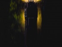 GEXR 582 rambles along the north end of the Waterloo Spur in Elmira, ON, as seen from the night sky.