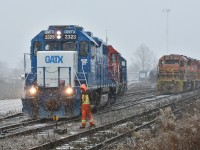 Preparing for tomorrow's operations (11/16/2018), GEXR 431 reverses to the office to park 3 of 6 four axle units assigned for the local operations after running light power from Mac Yard. Unfortunately, "SP" 3054 didn't make a final trip and was set off in Mac Yard along with RLHH 3403 and GEXR 3394 after arriving on the morning's 432