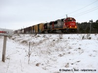 Well, a morning surprise as the night road freight was heading home in daylight on the Guelph Sub, so I went out for a quick shot before breakfast. Maybe one day we'll get sun around here, but this was the first CN powered road freight from Mac Yard, which apparently ran light power west from Toronto, dropped off 2 more units for Kitchener (CN 4771 and a sixth GMTX unit - 8 engines are assigned to Kitchener now) then 431 worked back east toward Mac at Kitchener and Guelph. I have a feeling daylight road freights like this will be difficult to get once things settle so I'm not taking any chances if I have have an opportunity to get 'em.