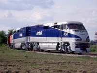 Amtrak is currently returning F59PHIs 450-470 to Progress Rail.  The units have subsequently been sold to Chicago commuter railroad METRA.  My first reaction upon reading this was they're not that old are they?  It's hard to believe they're 20 years old.  On May 9, 1998, we happened to be in London to photograph the Apache ex. CP C424s heading west and lucked out also catching CP 1270 picking up AMTK 450 and 451 from the EMD plant.  These were the only two built in London; the remainder of the order was built at Super Steel Schenectady.