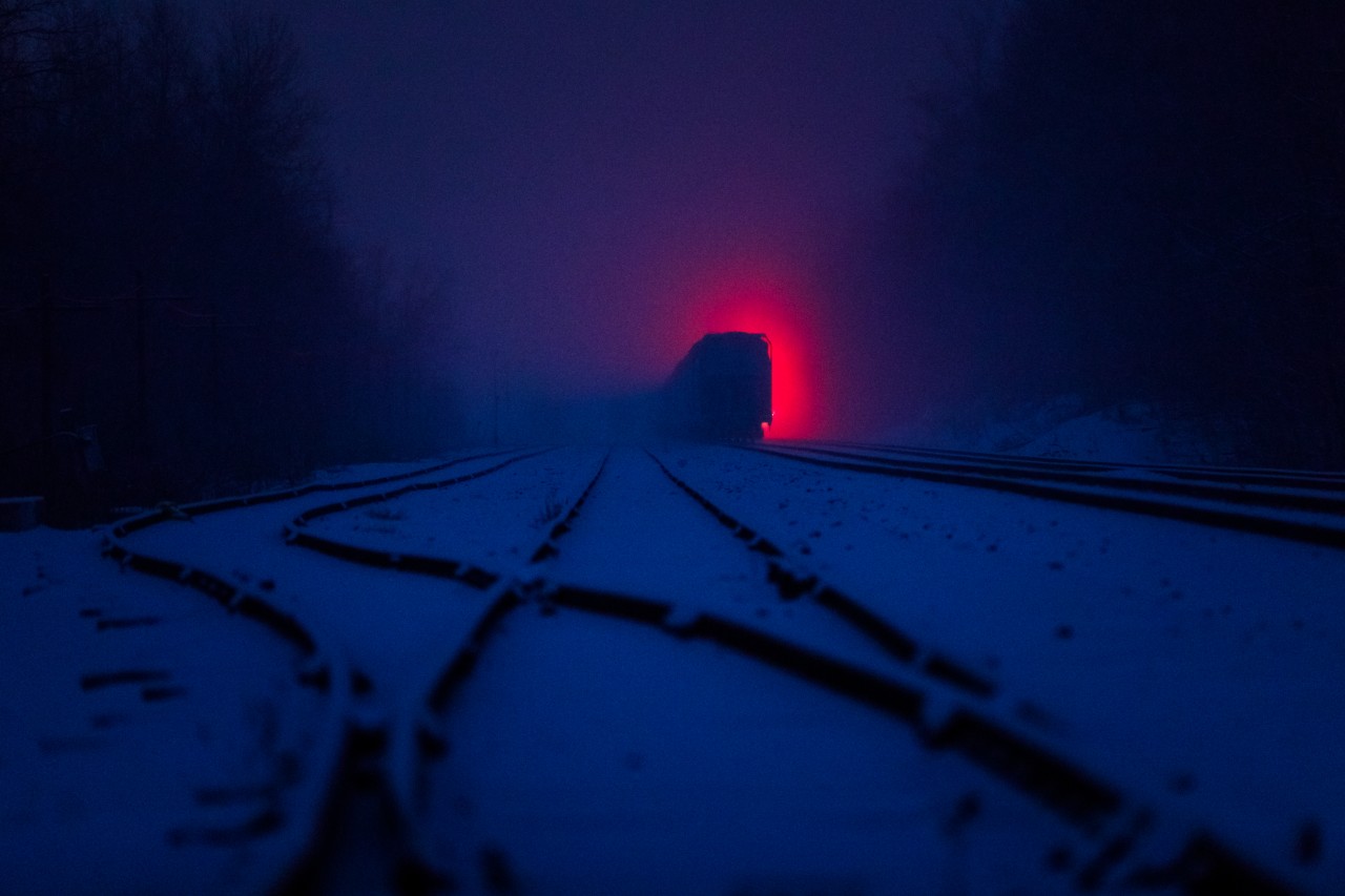 Winter's glow on the high iron.