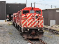 About eight months away from being shipped out and scrapped Red Barn 9001 sits outside of track 2 east with a sad look on it's face.