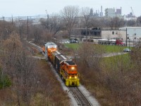 Along with some other people, I managed to get some shots of SOR moving a Hydro One dimensional to the CN Hamilton yard where it will be interchanged with CN then eventually taken to Pickering. RLHH 2081 is leading long hood forward with many crew members on board this load. 