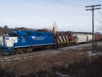 CN L568 is building their train at Kitchener Yard to take to Stratford with GMTX 2279 and CN 1444.  Thanks for the inspiration, Steve.