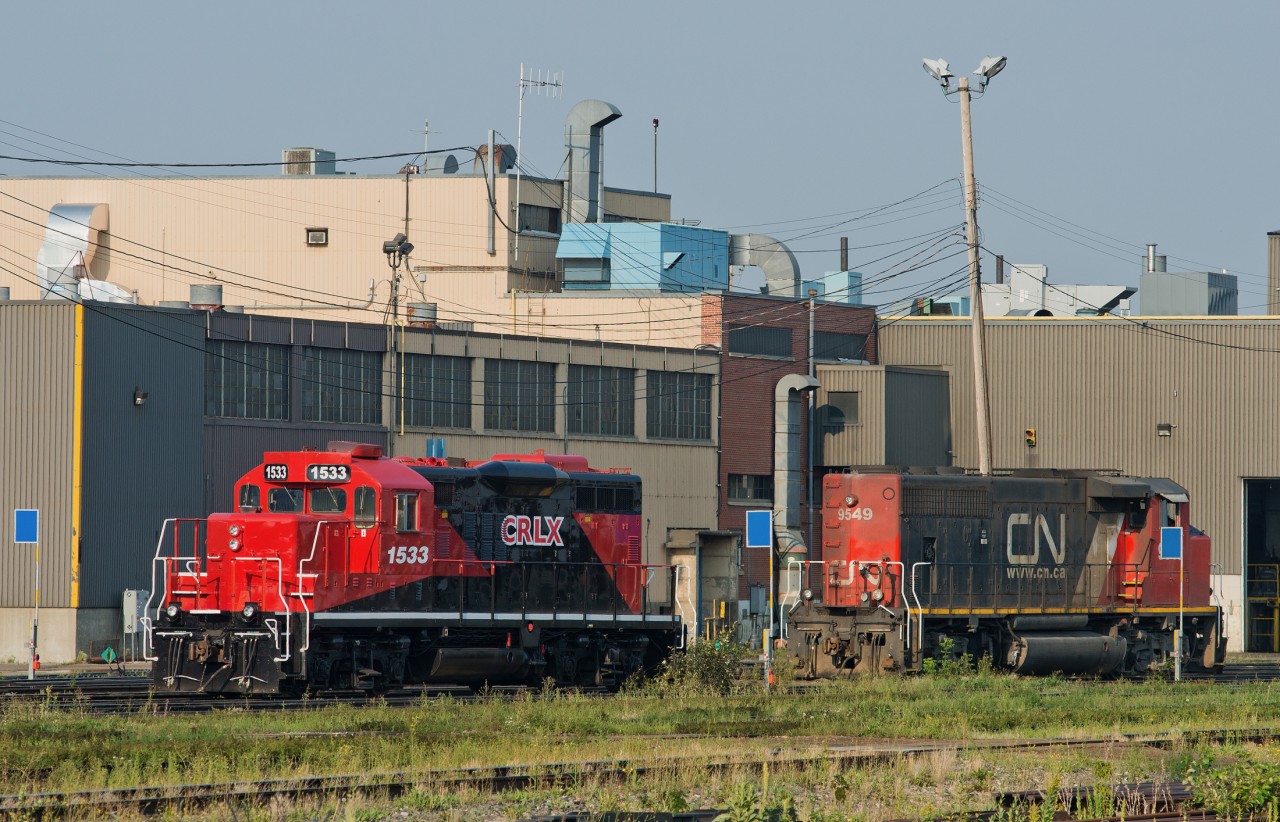 You just never know what your going to find out behind the diesel shop at Walker. On this day it turned out to be ex-CP 1533 now lettered for CRLX (Canadian Railserve Ltd) I believe it is now in Keephills AB.