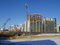 AMTK 109 pushes five Amfleet Cars towards Central Station in Montreal eighty minutes before the <i>Adirondack</i> is scheduled to depart from there.