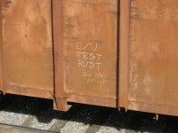 A little bit of humour written on the side of a woodchip car