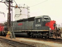 Former Cotton Belt SD45T-2 tunnel motor at the Agincourt sand house.