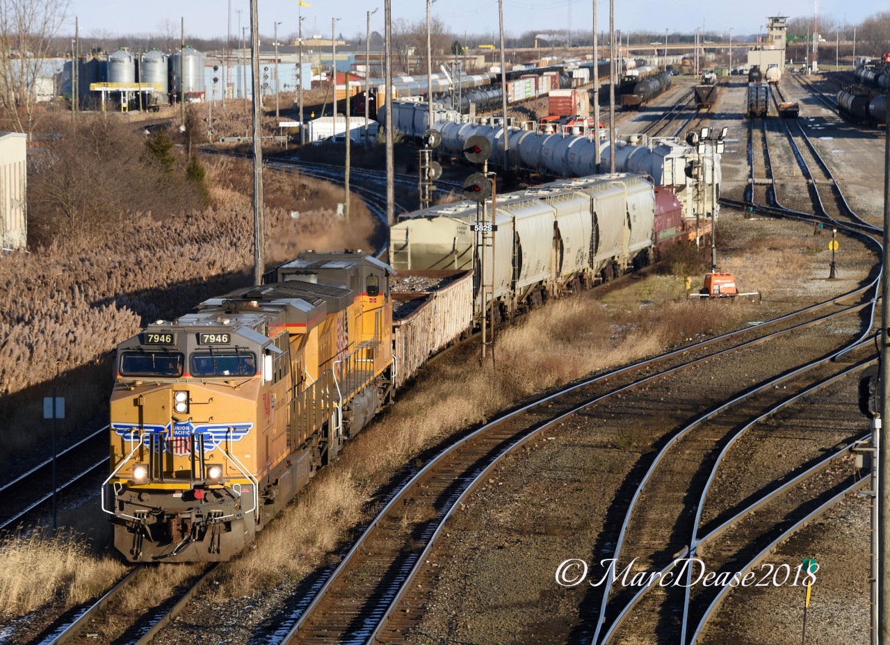 CN has operated a lot of rough looking leased units this past year so when I heard that 501 had an actual double UP lash up I decided that my best vantage point was from the Indian Road overpass. It was also nice of Mother Nature to let a little sun peek through that day.