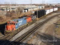 Train 501 had a double UP lash up so I decided to shoot from the Indian Road overpass in Sarnia and catching these two units working together in "A" Yard was a bonus.