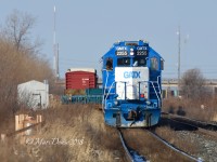 It's not very often that the East bound Sarnia yard job strays as far as or close enough to Blackwell to get a decent shot so I was pretty fortunate when I caught GMTX 2255 shoving back into the yard.