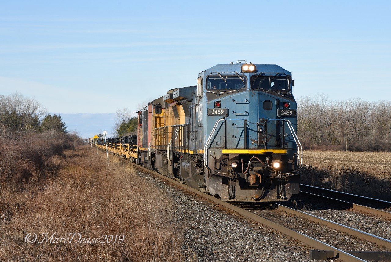 IC 2459 leading the daily 509 train back to London, ON., with GECX 9130 and CN 2434 trailing.