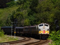 Canadian Pacific celebrated Canada's 150th birthday with a special train. Seen here minutes away from it's Hamilton stop passing through a sweeping curve near the Hamilton Cemetery.