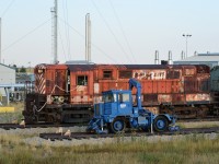 CP Rail  DRS-17B 8544  built in 1955 sits among other vintage rail cars,MOW and cabooses sits on a fenced siding near Aldersyde Alberta. If anyone knows the future of this engine please feel free to add a comment.