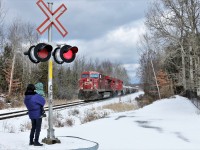 My grandson, at 2 years old, loves Thomas the Train and watching some of my train videos on my phone, so Papa, with Nana, decided today was the day to take him to see his first real train. The engineer gives a nice wave to him from CP 8706 as they honk the horn and run on by. He hasn't stopped talking about this for days and likes to tell everyone he sees that he saw his first real train. I wonder how long it will be until we see his name on here.