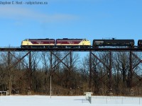 Hate to say it, but I enjoy this place too much. A nice park, wide open view (with trees that continue to get taller and taller over the years, slowly making it harder to shoot this bridge from end to end) and a town rich in railway history. While St. Thomas is a shadow of its former self, there's still great memories being made. Witness OSR's matching F units across a CNR bridge that hosted Wabash/N&W F units for decades - they belong here. They were also made not too far from St. Thomas at GMDD London. OSR Keeps it looking good, and the next act might be three matching F units across this bridge. Never say never! It just might happen in the not too distant future. Thanks again to OSR staff and  crew who remarked that it should have looked great over the bridge. I agree!