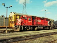 The good old days in Oshawa when power for the Cobourg Turn would be parked there for the day. It would usually be a single GP38-2.
