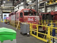 STL&H SD40-2 when it was in for it's safe to travel inspection before heading out to new owner Larry's Truck Electric.