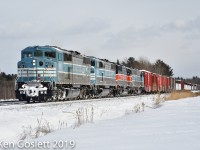 Number 1 with 85 cars on a very cold and windy day.