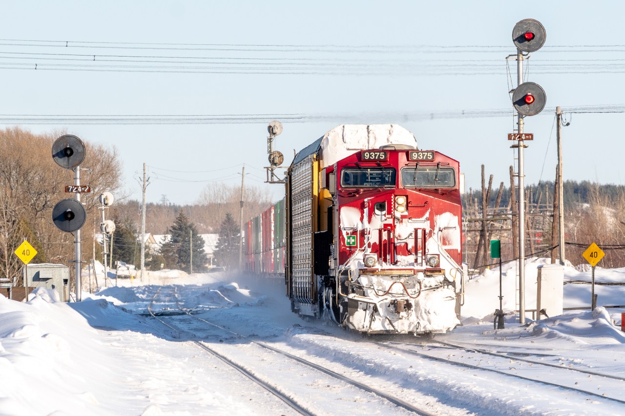 Callout to any railfans in the Greater Sudbury area! I've recently relocated within the district and, while I'm very rarely out searching for trains, I'm trying to figure out some of the local operations better so I'll have better luck when I do go out. I feel like this city oozes potential and hasn't been covered too extensively yet (at least, not online). If there's anyone with current local knowledge or who lives in the area and wants to figure things out with my friend and I, please get in touch! Thanks :)

It's a sunny February Saturday and I've come into the city in search of some rail action with L. It wasn't the most successful day—both of us lack functional scanners at the moment—but considering that handicap, I'm satisfied with our sightings of old Cando and CN geeps presumably awaiting the scrap torch, a 10-hour-late Canadian and tanker train parked on the CN Sudbury Spur. This CP intermodal was a surprise; we were expecting a (north)westbound to come through Romford when the searchlights lit up clear for a (south)eastbound. Unfortunately the late afternoon lighting wasn't on our side for eastbound traffic, but the frosty tail-end remote offered redemption before we called it quits for the day.