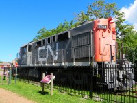 FROM AN ISLAND TO AN ISLAND. While exploring the beautiful vistas and views of PEI on a motorcycle trip from Newfoundland & Labrador with my good friend Robin, we took the time to visit the Kensington PEI Rail Depot. A highlight on that beautiful July day was photographing 1762, one of only two RSC-14 engines left in Canada (the other being at the New Brunswick Railway Museum). Originally built as RS-18 3899 by the Montreal Locomotive Works in 1960, the 1800 horsepower unit was refitted to an RSC-14, given a new number, and after working the east coast, made its last run in June 1986. Sadly, like the other Island Province, PEI abandoned its railway in December 1989, some 15 months after Newfoundland's.