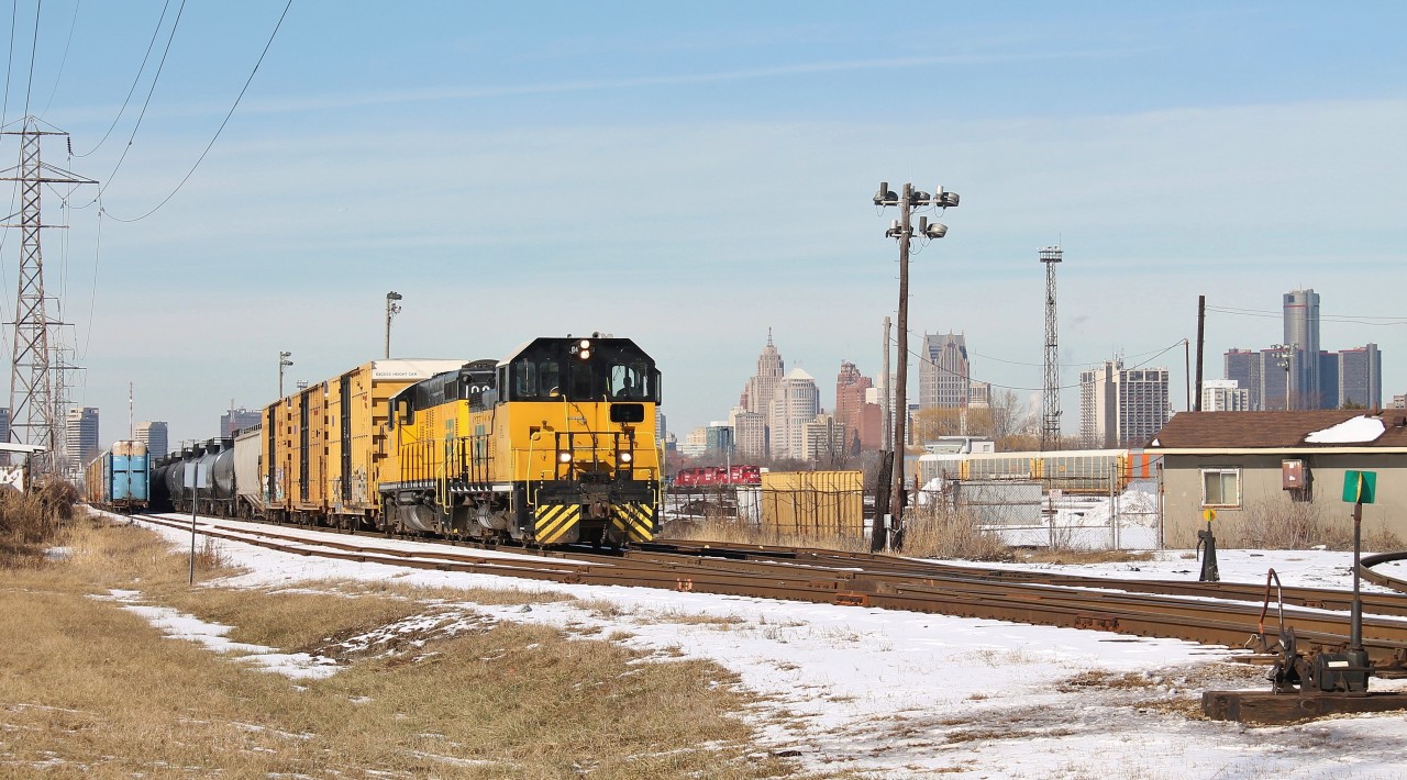 An ETR job works the CP interchange yard next to CP's Windsor Yard. The Detroit skyline is very prominent here and provides a great backdrop for photos; a view I will never get tired of looking at.