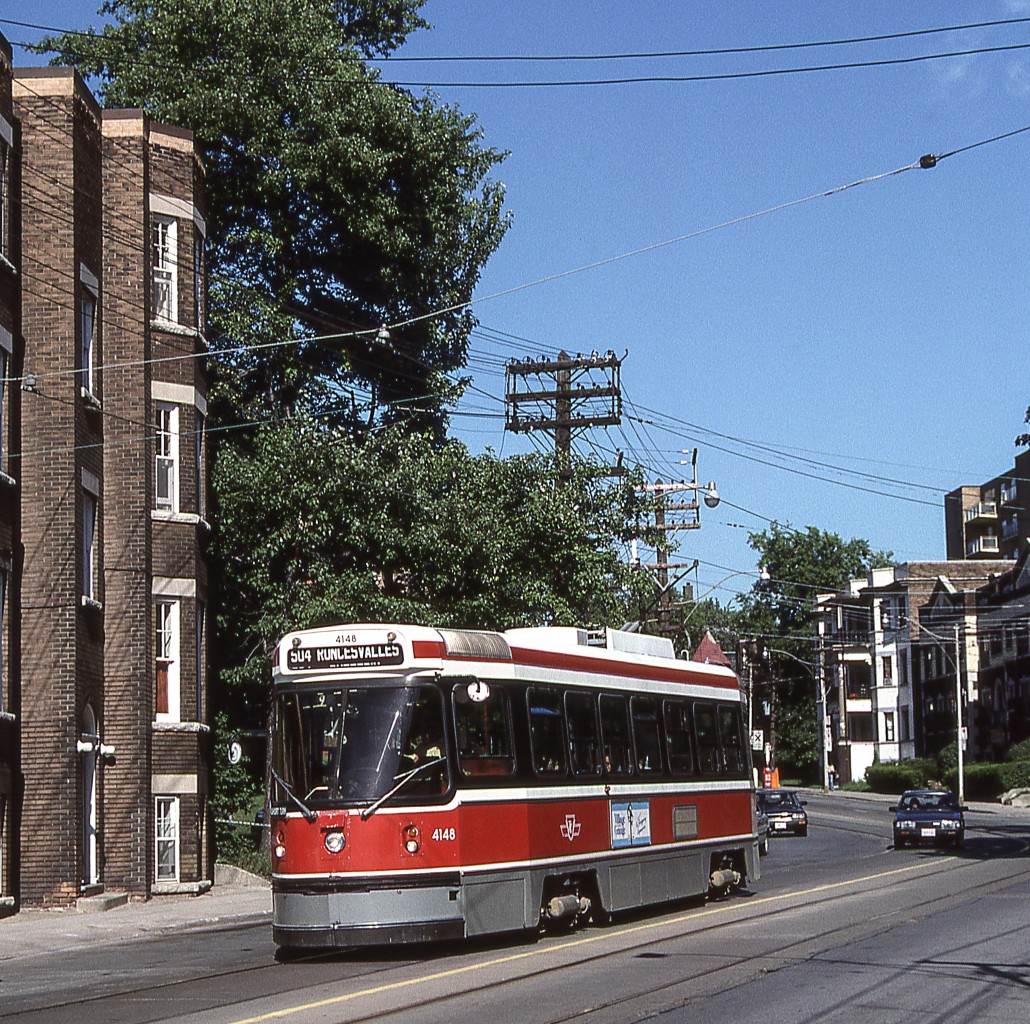 TTC 4148 is in Toronto on August 11, 1987.