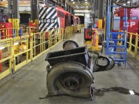 Old worn out turbocharger from SD40-2 6069.