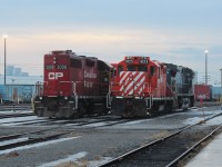 GP9 slug 1025 has been moved into the clear from east end storage tracks over to the west side of the shop. unit.