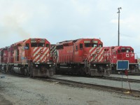 West end of the shop has 3 running SD's 6024 & 6067 mu'ed with 6062.