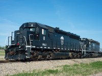 A couple of former class one SD's have found a nice retirement gig at the P&H elevator just west of Biggar Saskatchewan. I this scene the pair are enjoying a weekend off. 