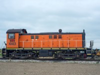 1003 is one of several switchers at the On-Track Railway Operations Ltd site northeast of Edmonton. 