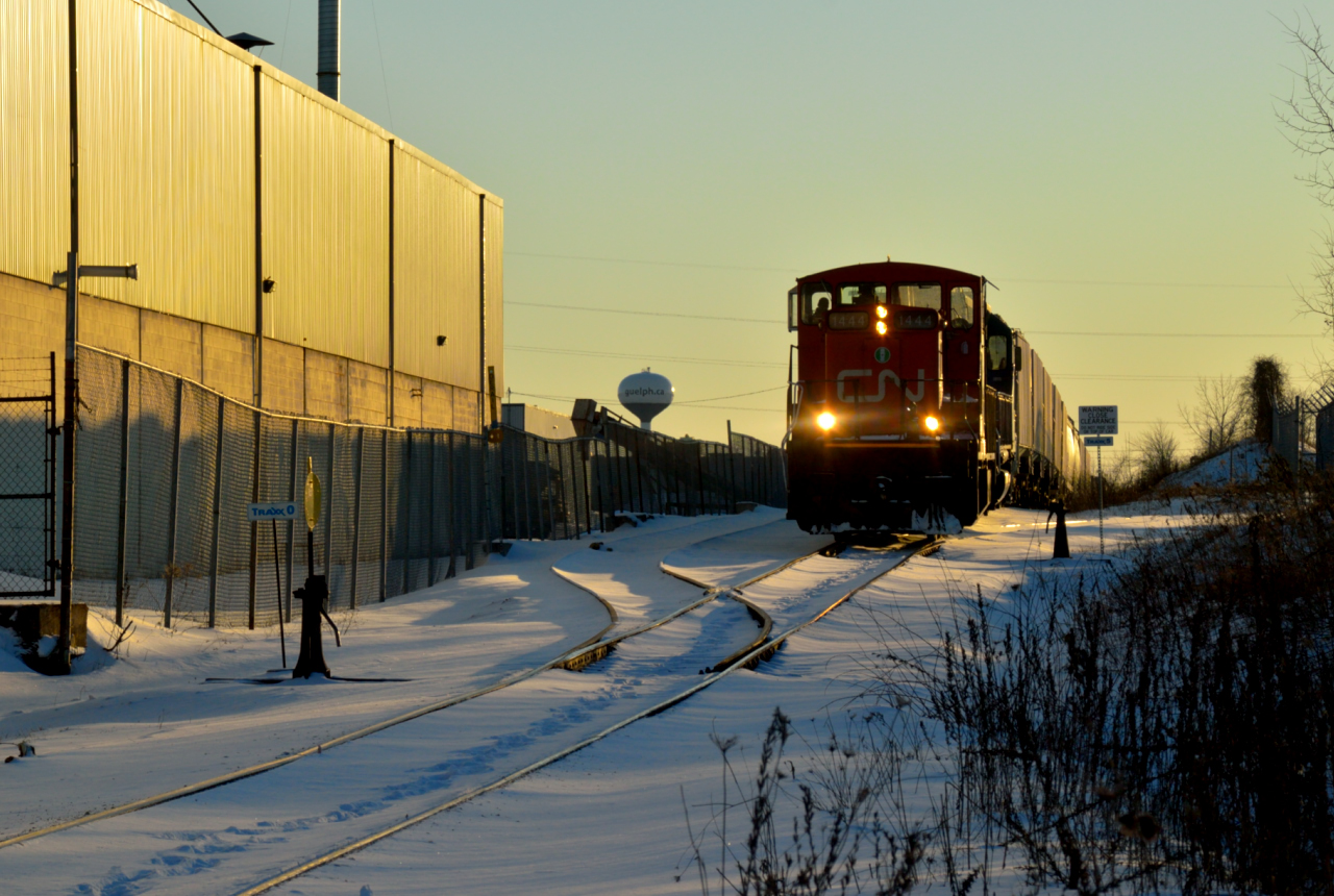 60 years young this vintage GMD-1 built for CN by GMDD London still earns her keep, most recently on CN L542 out of Preston.  Here L54231-18 is seen working Traxxside Transfer in Guelph on Family Day.