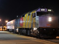 78 making their nightly station stop at Brantford. 40th anniversary wrapped F40PH 6416 was providing the power on this evening