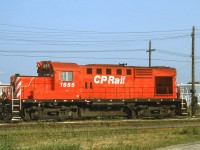 CP 1855 sits by itself in Woodstock, Ontario in August 1989. 