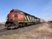 The first day of a new/old service for 393 and not a bad leader with CN 2404 as they pass Fairweather Sideroad heading west bound.