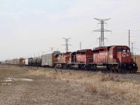 It’s certainly not everyday these days one gets to photograph a pair of operating SD40-2’s on CP. LOL I never thought I’d see the day I’d say that. Here we find dual, dual flag SD40 leading a sister SD40 along with a BNSF Dash-9 eastbound past the GO Transit storage yard in Milton. Who knows maybe this will be the last time I catch one of these once so common units.