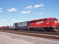During the early 2000’s CP’s MK rebuilds were upgraded for yard service and for the most part pulled from mainline service. They proved to be ideal for heavy service around Thunder Bay at that time with a number of them assigned there. CP SD40M-2 began life as Rio Grande SD45 5333. During the summer of 2003 I managed to catch it busy in the yard there and it would survive on CP’s roster until it’s retirement in 2011.