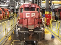 Ex SOO LINE SD40-2 and a former Agincourt hump unit 6619 in to be assessed for a possible return to service.