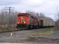 CN train #537 switches out some scrap gondola cars at Tri Province Enterprises in Moncton, NB with a GP38-2W & a GP9RM for power