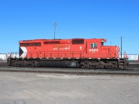 SD40-2 6069 is parked on shop track 2 east in front of where many of it's kin were scrapped last year.
