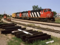 This is about as far as we chased this train. The maps did not indicate anything interesting up ahead, and we lost the morning light.
I don't even remember where this train was headed. It did not have jet fuel, therefore it was not going to Cold Lake. And the OSB plant up near Athabasca, was not complete (nor the new rail line to that sight). I suppose that leaves Lac La Biche.