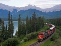 Its early morning in the mountains as a pair of SD40's depart Swan Landing on their return trip to Hinton. 
