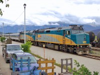 VIA Train #5 - The 'Skeena' - at Jasper, AB being readied for departure to Prince Rupert, BC. This photo is from a trip my wife & took out west on VIA Rail’s ‘Skeena’ & ‘Canadian’ – taking the ‘Canadian’ from Toronto to Edmonton stopping over in Alberta to explore the Rockies and various preserved railway equipment by rental car before taking VIA Rail’s ‘Skeena’ from Jasper through the Rockies to Prince Rupert then boarding the ferry to Port Hardy to visit Vancouver Island & various preserved equipment there.
For more pics from this trip see my website at
<B>http://northamericabyrail.info/a-trip-on-via-rails-skeena-jasper-ab-prince-rupert-bc/</B><div>
Cheers, Pete