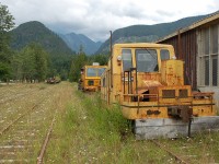 Englewood Railway maintenance-of-way equipment and logging flatcars at Woss, BC. This photo is from a trip my wife & took out west on VIA Rail’s ‘Skeena’ & ‘Canadian’ – taking the ‘Canadian’ from Toronto to Edmonton stopping over in Alberta to explore the Rockies and various preserved railway equipment by rental car before taking VIA Rail’s ‘Skeena’ from Jasper through the Rockies to Prince Rupert then boarding the ferry to Port Hardy to visit Vancouver Island & various preserved equipment there. For more pics from this trip see our website at: <a href="http://northamericabyrail.info/a-trip-on-via-rails-skeena-jasper-ab-prince-rupert-bc/"> http://northamericabyrail.info/a-trip-on-via-rails-skeena-jasper-ab-prince-rupert-bc/ </a> Cheers, Pete