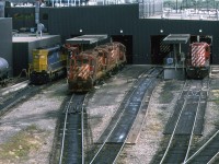 Anytime, we were in Calgary to visit friends, or just passing through, we would stop by Alyth Yard at the Blackfoot Trail overpass. I guess this view is gone now, as the bridge was rebuilt without a sidewalk on this side.
I have always though the chop nose GP-9's in Canada were quite attractive as compared to many in the 'States.