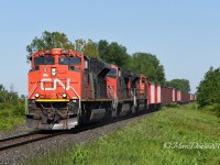 Seeing a Herzog train in these is a rare sighting for sure. Here CN 8861, CN 2135 and CN 8803 lead this ballast train into Sarnia a few days after the St. Clair River Tunnel derailment.