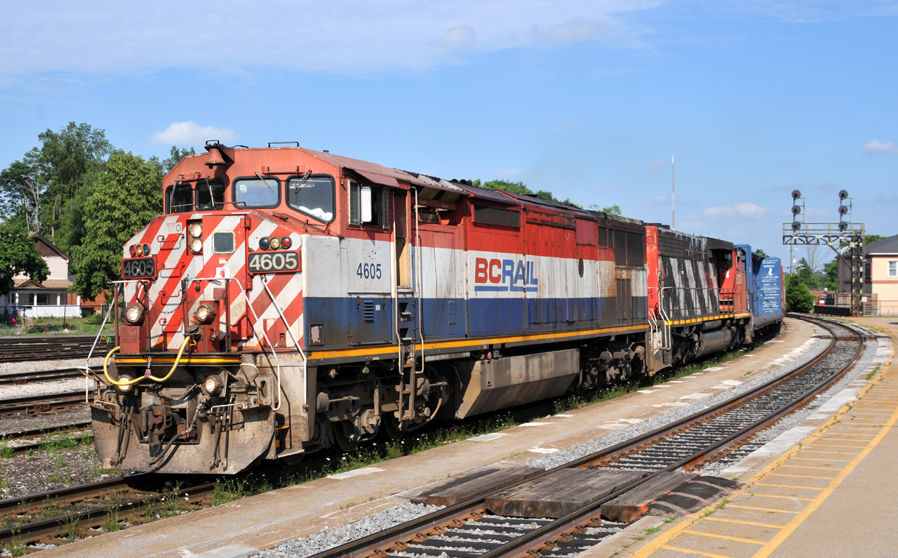 Throwback Thursday

A43531 18 arrives at Brantford to make a set-off with BCOL 4605, and CN 5273 providing the power