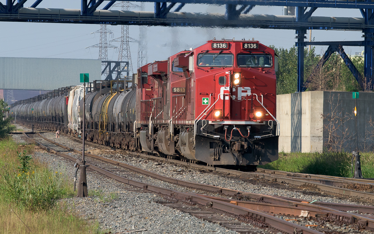 An out of town crew is bringing a train into CP Clover Bar yard. They will yard the train, put the 8136, 9813 and 8779 to the shop track and then pile into the waiting taxi to take them to breakfast and bed (breakfast I'm assuming, bed for sure :-D).